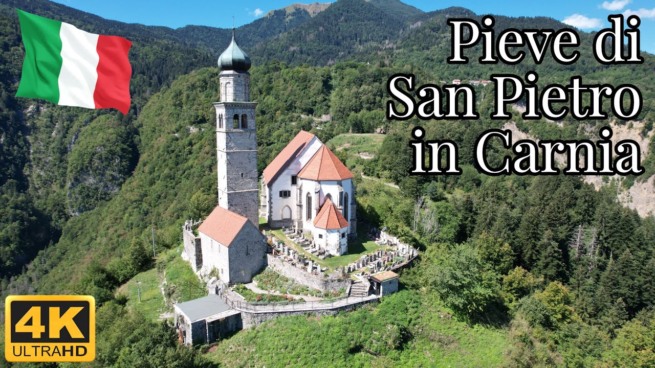 🇮🇹 Driving to Pieve di San Pietro in Carnia - wonderfull church in northern Italy