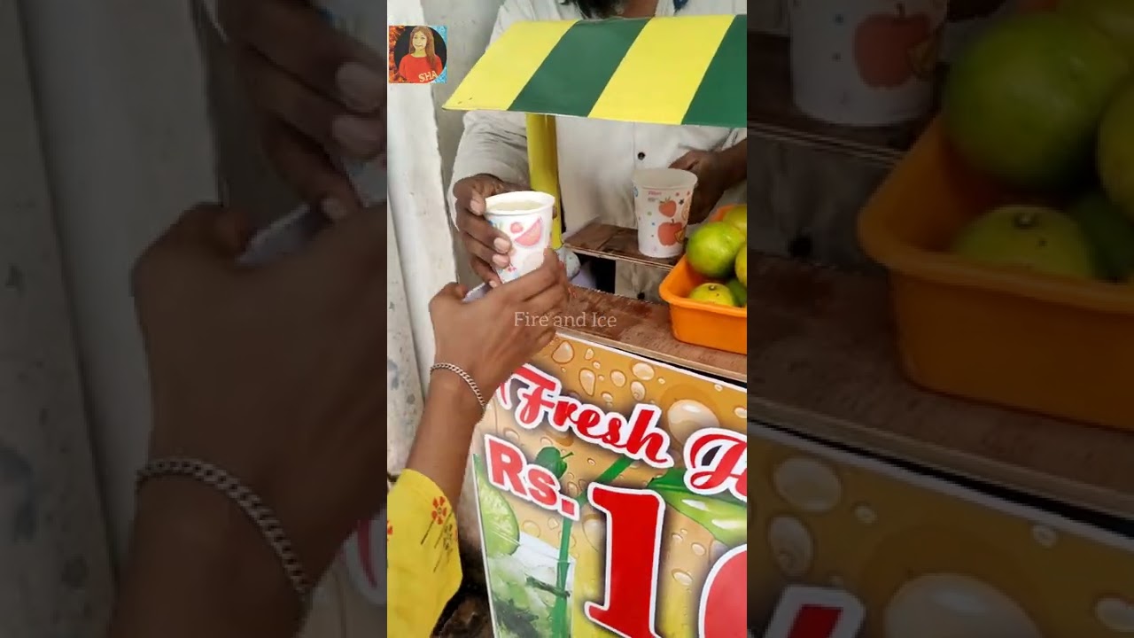Chennai la fresh juice 10rs ah ❓❓😍 | #shorts #foodshorts Fire and ice SHA
