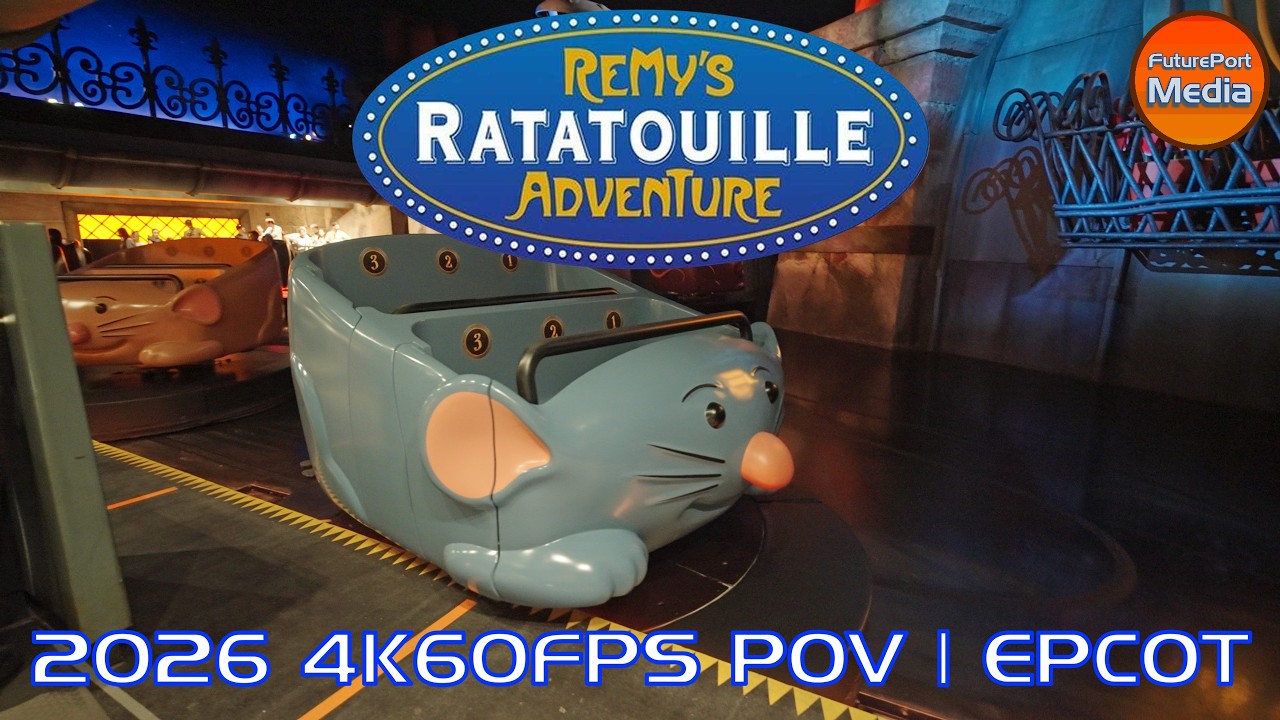Remy's Ratatouille Adventure | 2026 4K60FPS POV | EPCOT | Walt Disney World | (2D, No 3D Blur)