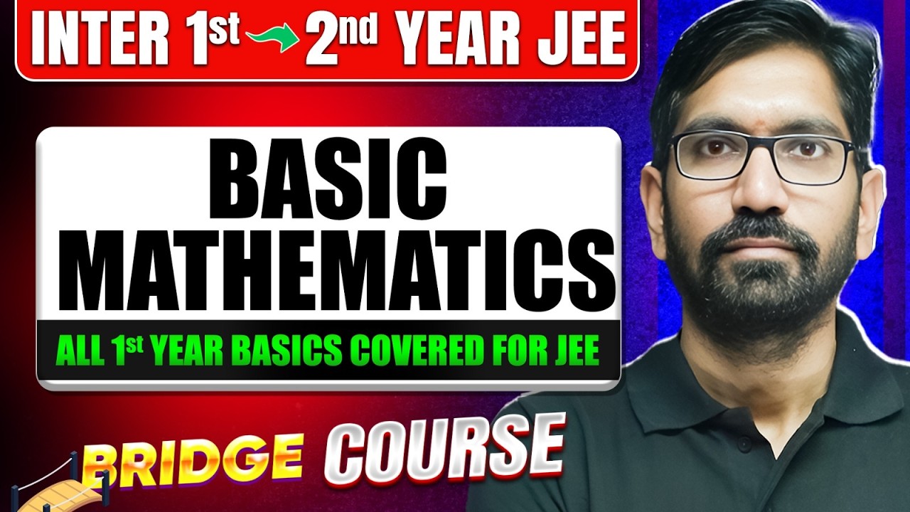 Basic Mathematics for Physics 🔥 | JEE 2027 Bridge Course | Inter 1st to 2nd Year | Telugu