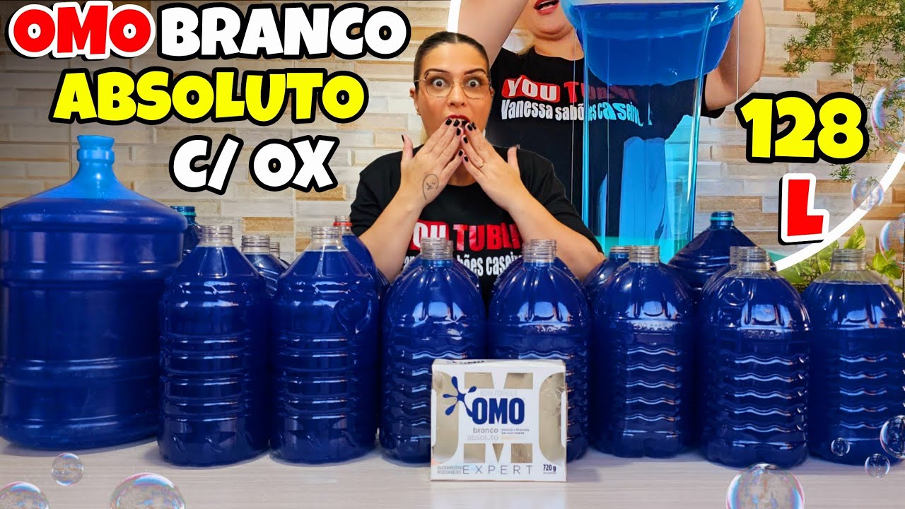 COMO FAZER MAIS DE 120 LITROS DE SAB&Atilde;O OMO BRANCO ABSOLUTO COM OX O SEU BRANCO LINDO DINOVO 😱😱
