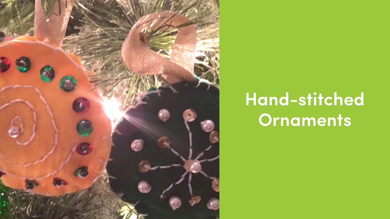 We Create Wednesday: Hand-Stitched Ornaments