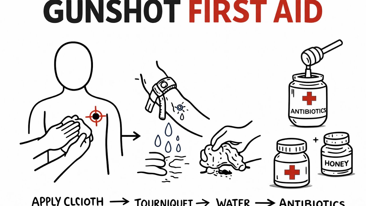 Emergency Gunshot First Aid (Animated Guide)
