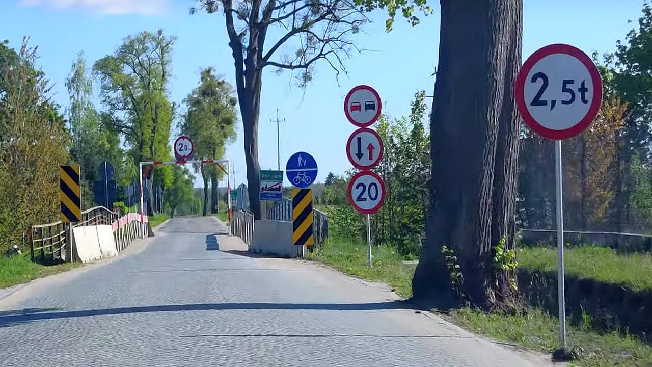 Dzierzgoń, przejazd przez miasto  DW 515.  Nie tylko dla tych co za granicą✴👉udostępnij 👍maj  2023