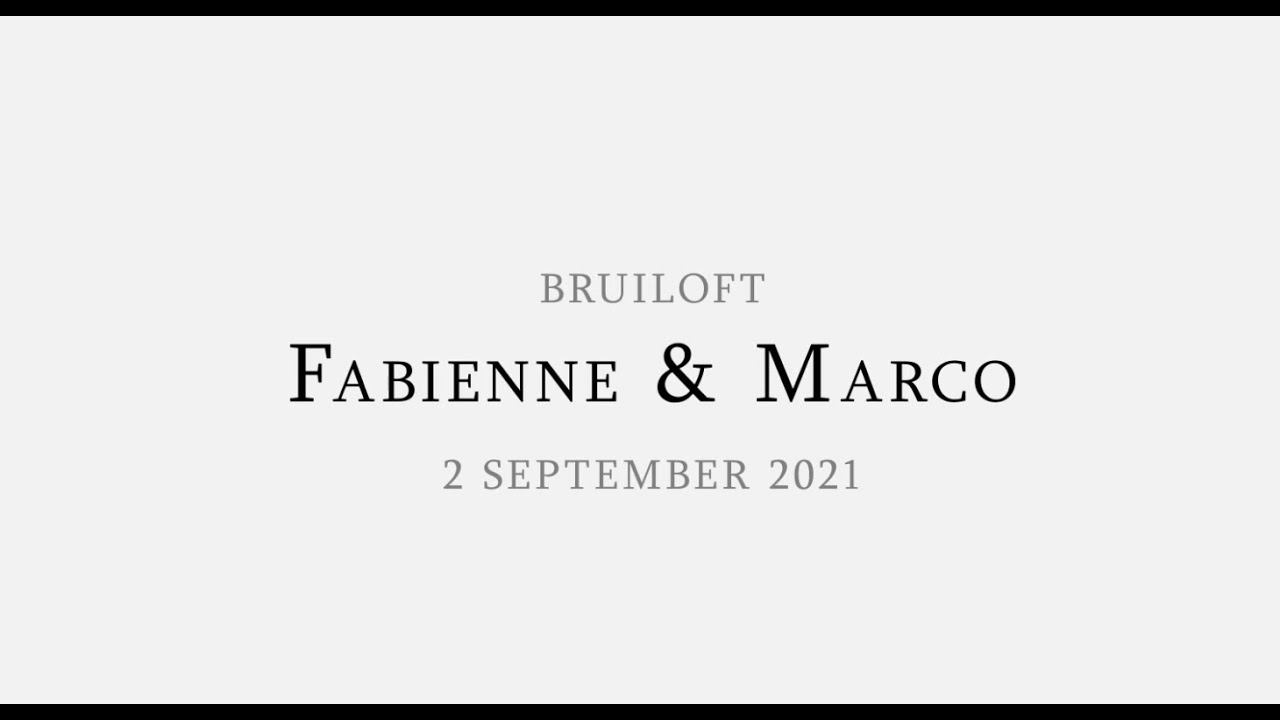 Bruiloft Fabienne & Marco Aftermovie