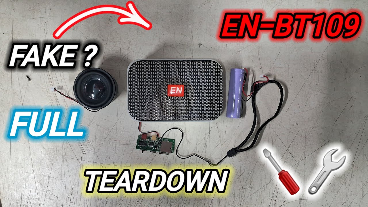 EN-BT109 Bluetooth Party Speaker 🪛🔧🪛TEARDOWN / DISASSEMBLY | is it Really a 5W Speaker?