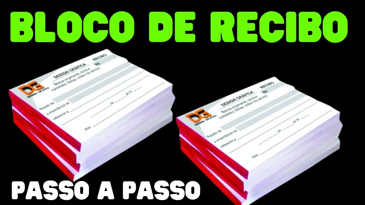 Como fazer BLOCOS DE RECIBOS em casa / Passo a passo / Blocos colados e personalizados
