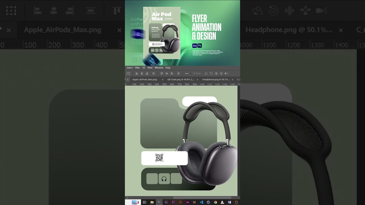 Flyer Design and animation using Photoshop and After Effects