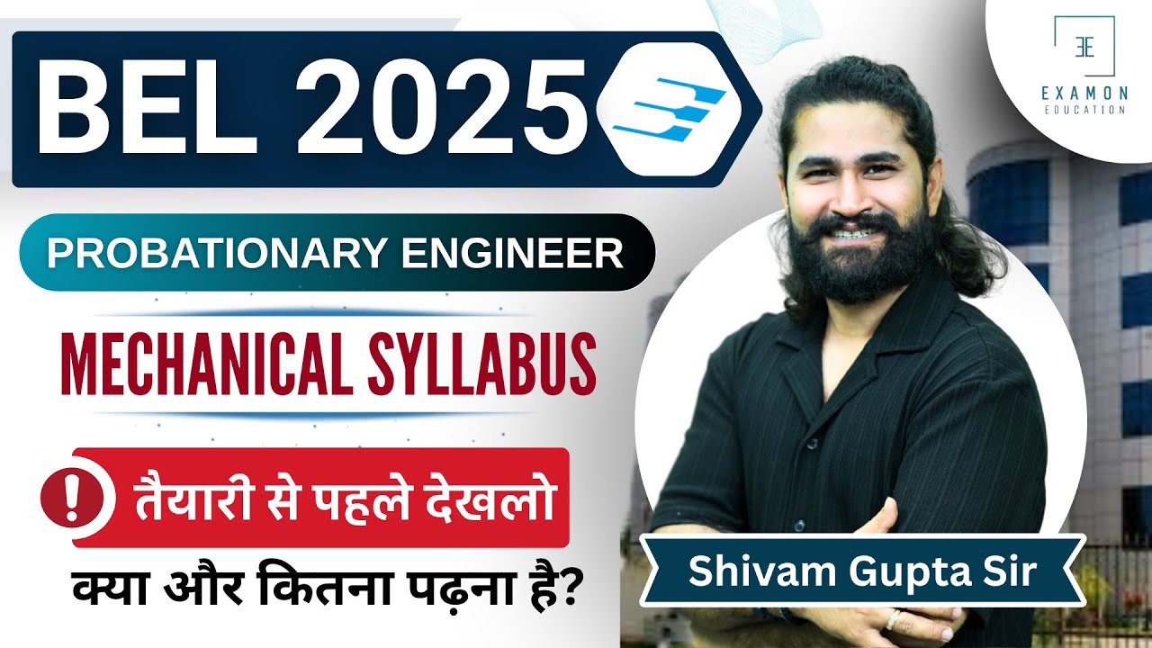 BEL Mechanical Syllabus 2025 | BEL Probationary Engineer Preparation | BEL PO Exam 2025