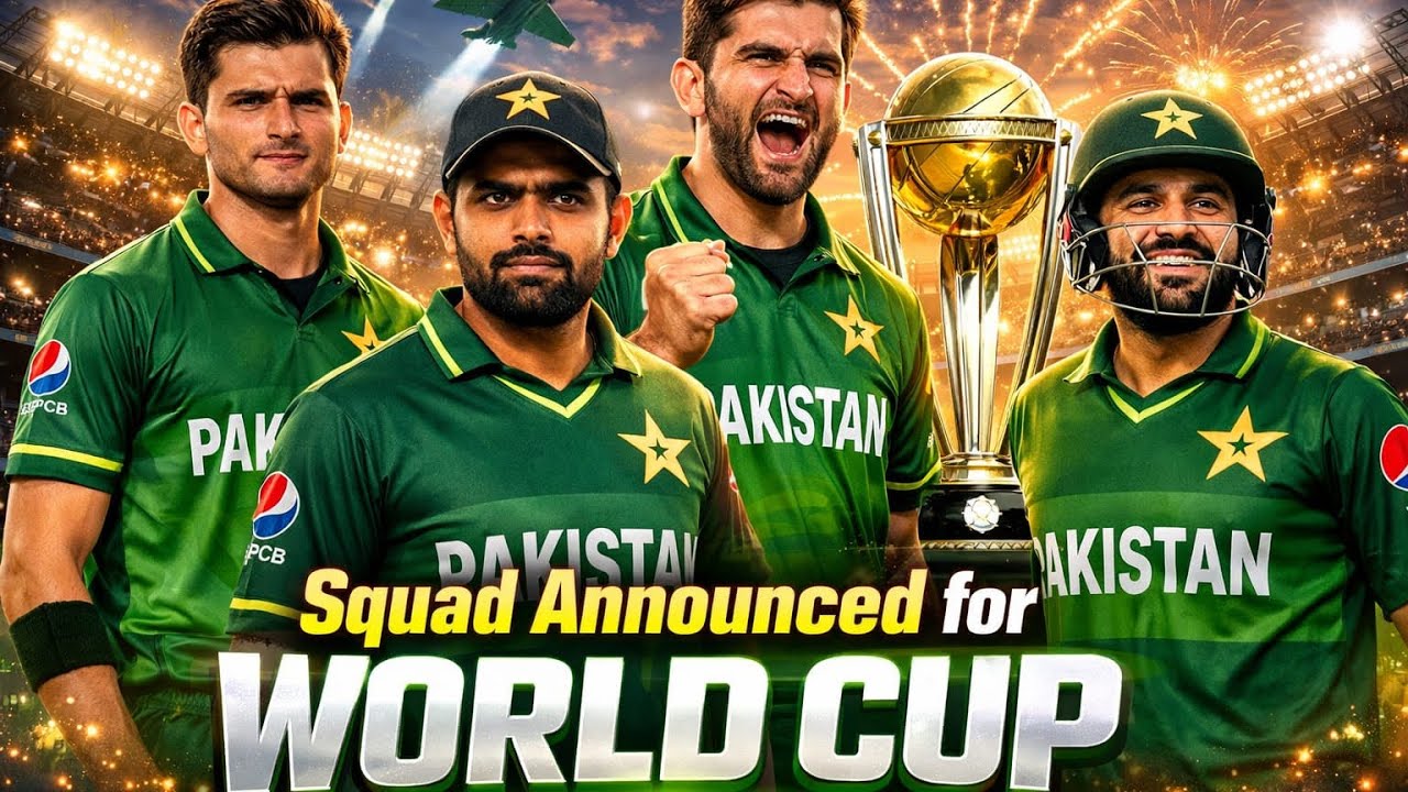 Pakistan Squad Announced for World Cup | Full Team Revealed | Big Surprises Included 🇵🇰🏏|Babar back