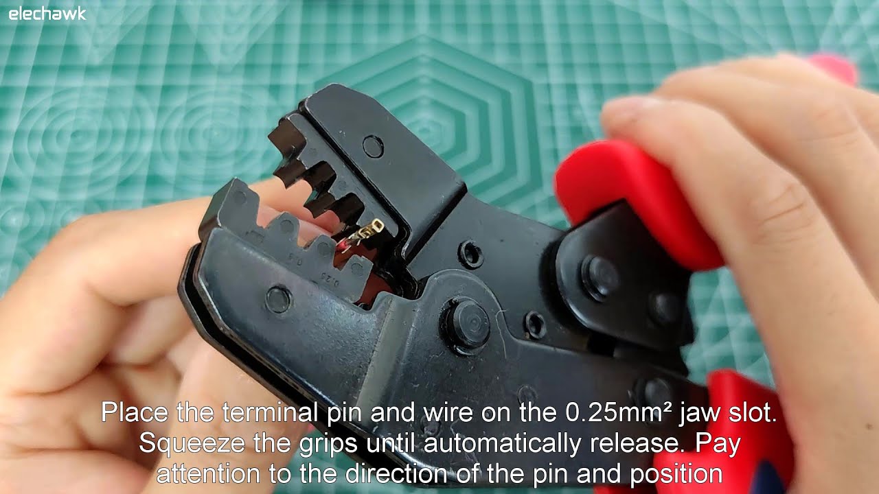 How to use crimping tool to crimp servo connector pin and JST pin