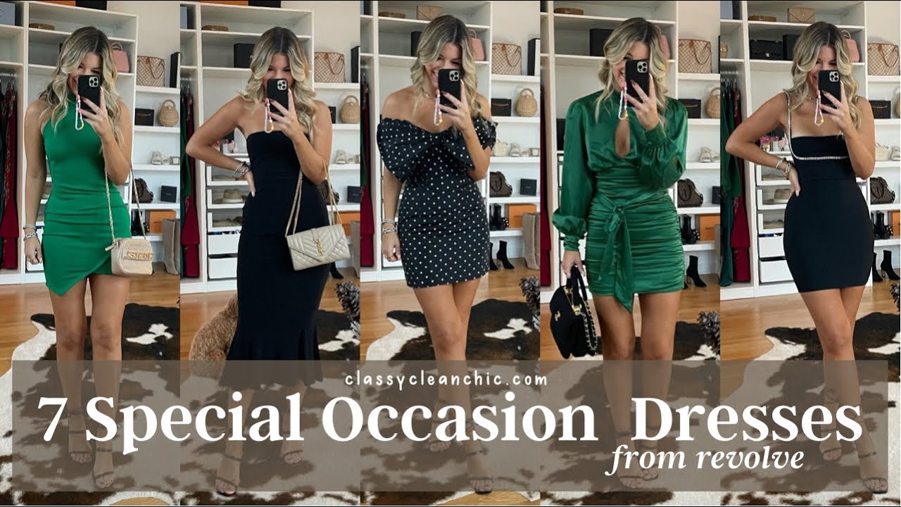 7 ПРИМЕРОК ПЛАТЬЕВ ДЛЯ ОСОБЫХ СЛУЧАЕВ | Часть 1 от Revolve | Classy Clean Chic