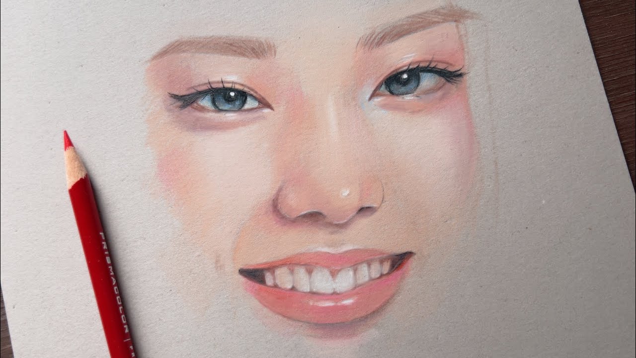 색연필 눈코입 연습만이 살길 | colorpencil eye drawing