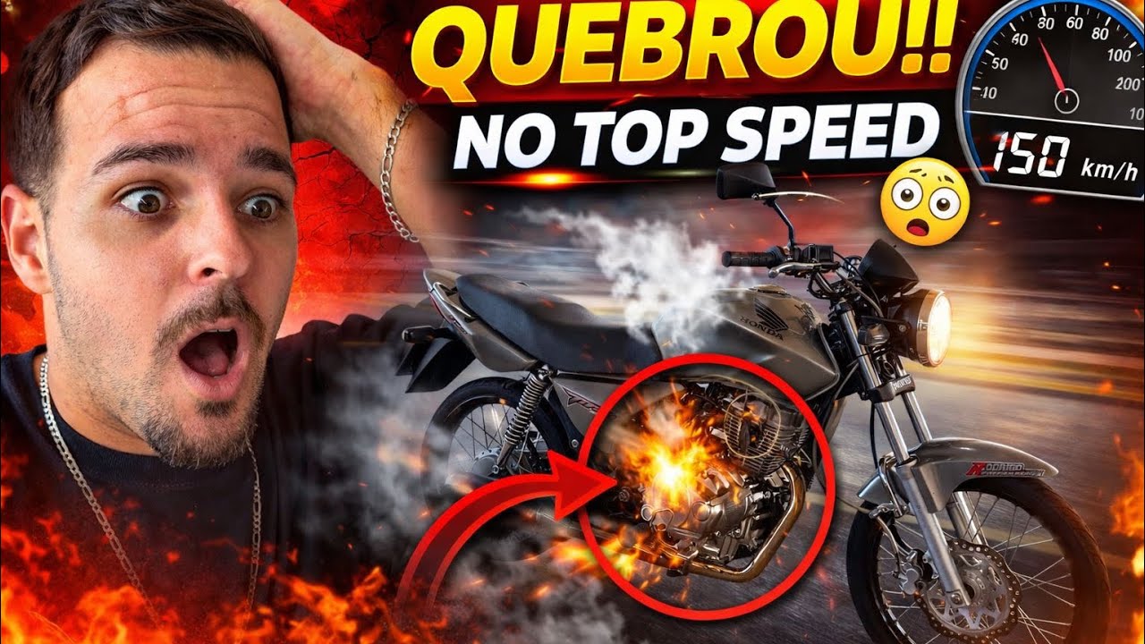 🚨 QUEBREI O MOTOR DA CG 30CV NO TOP SPEED… 💀 EP #03