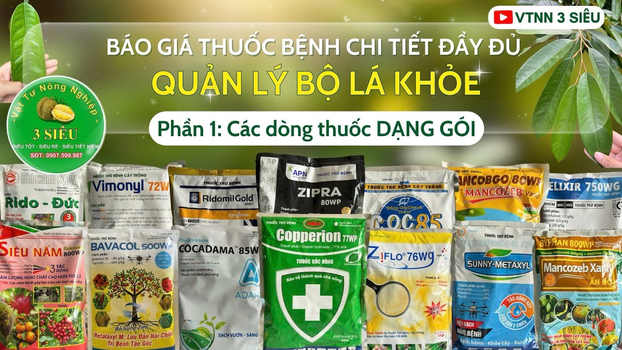 Báo giá Thuốc Bệnh - P1 Dạng Gói - Chi tiết #basieu #baogia #namhong #chayla #phuchoisaurieng
