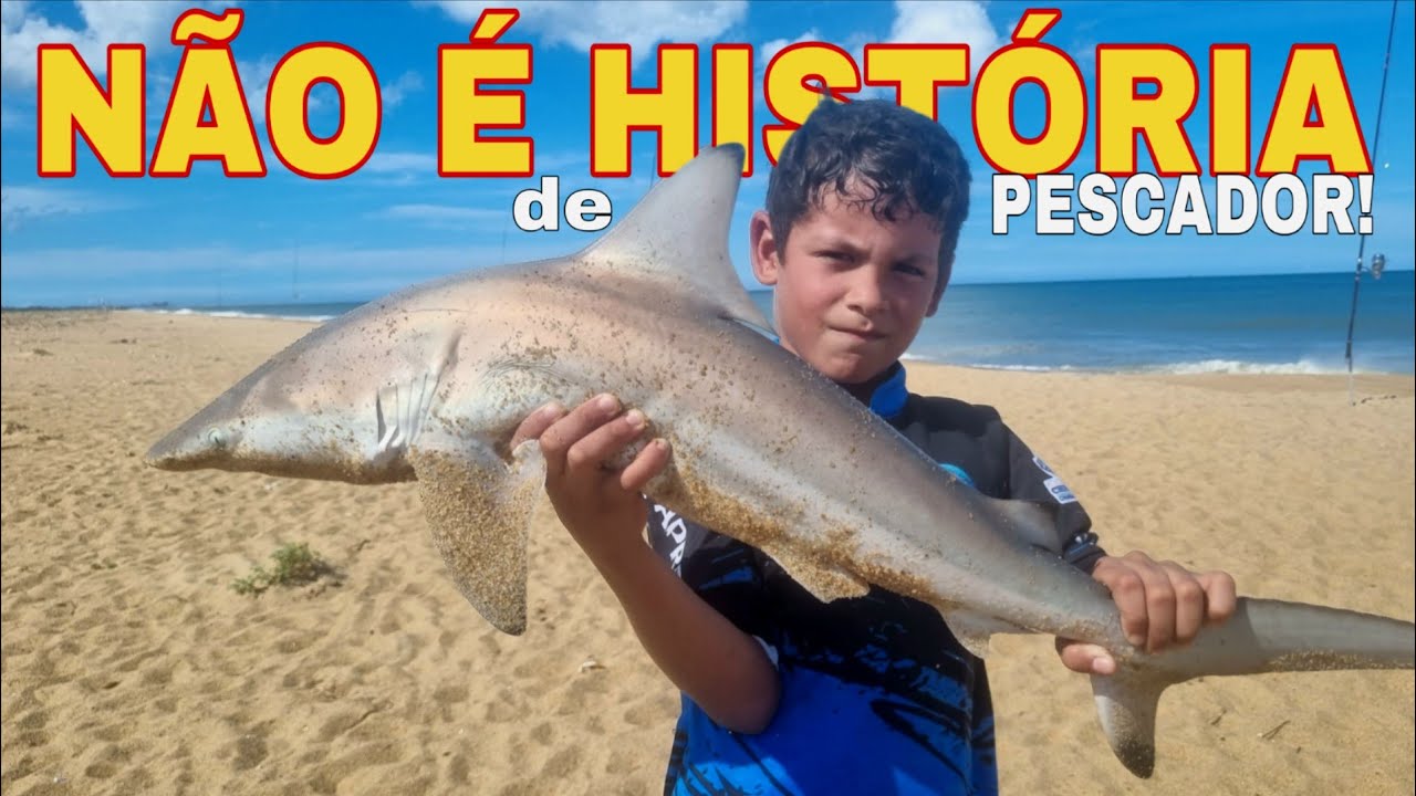 SINISTRO...ficamos FRENTE A FRENTE com UM TUBARÃO na PESCA DE PRAIA!!!