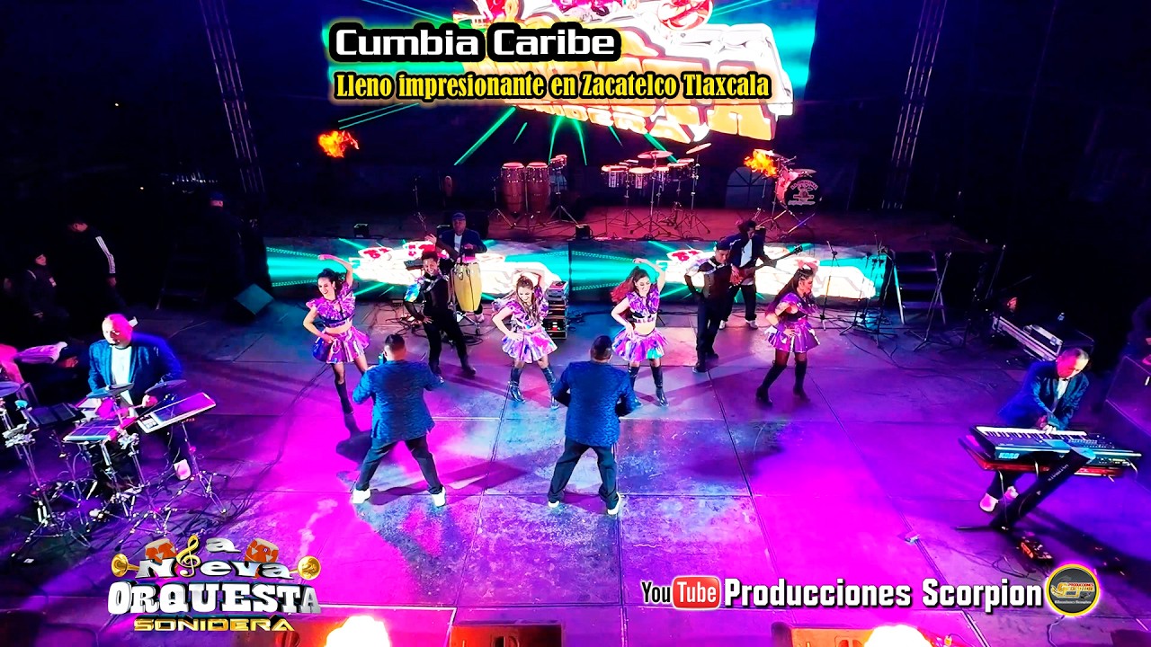 Cumbia Caribe 💃🕺 La Nueva Orquesta Sonidera 🎺 en Vivo 🔴 Zacatelco Tlaxcala 🗺️