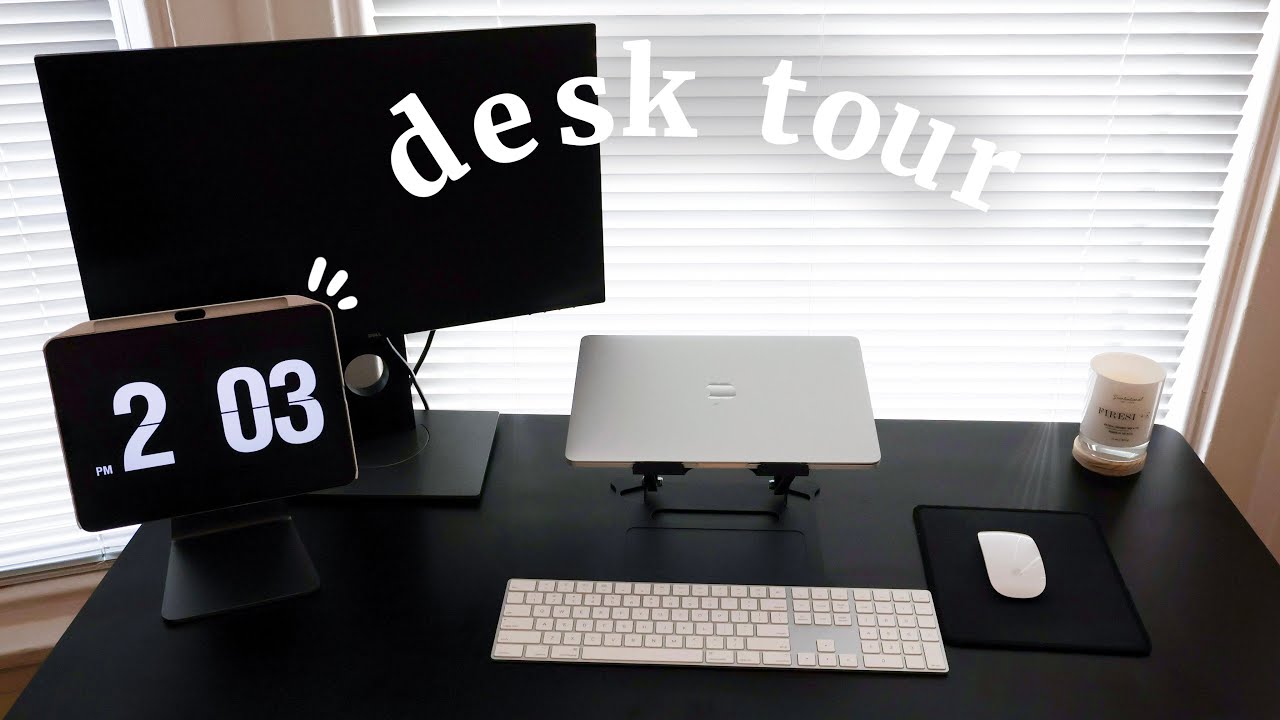 minimalist desk tour | work from home setup and organization
