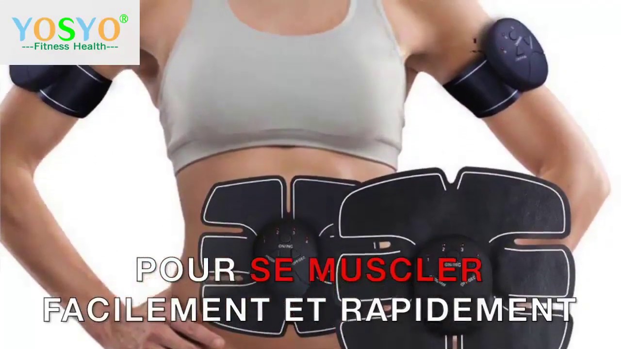 YOSYO EMS stimulateur musculaire abdominaux,fessier,biceps