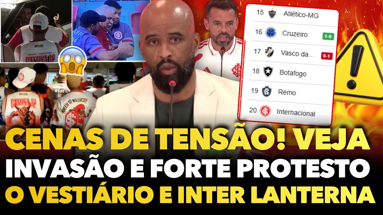 🚨💣🔥 VESTIÁRIO DO INTER PEGOU FOGO! INVASÃO, ORGANIZADA FOI ATRÁS DOS JOGADORES, PROTESTO E LANTERNA