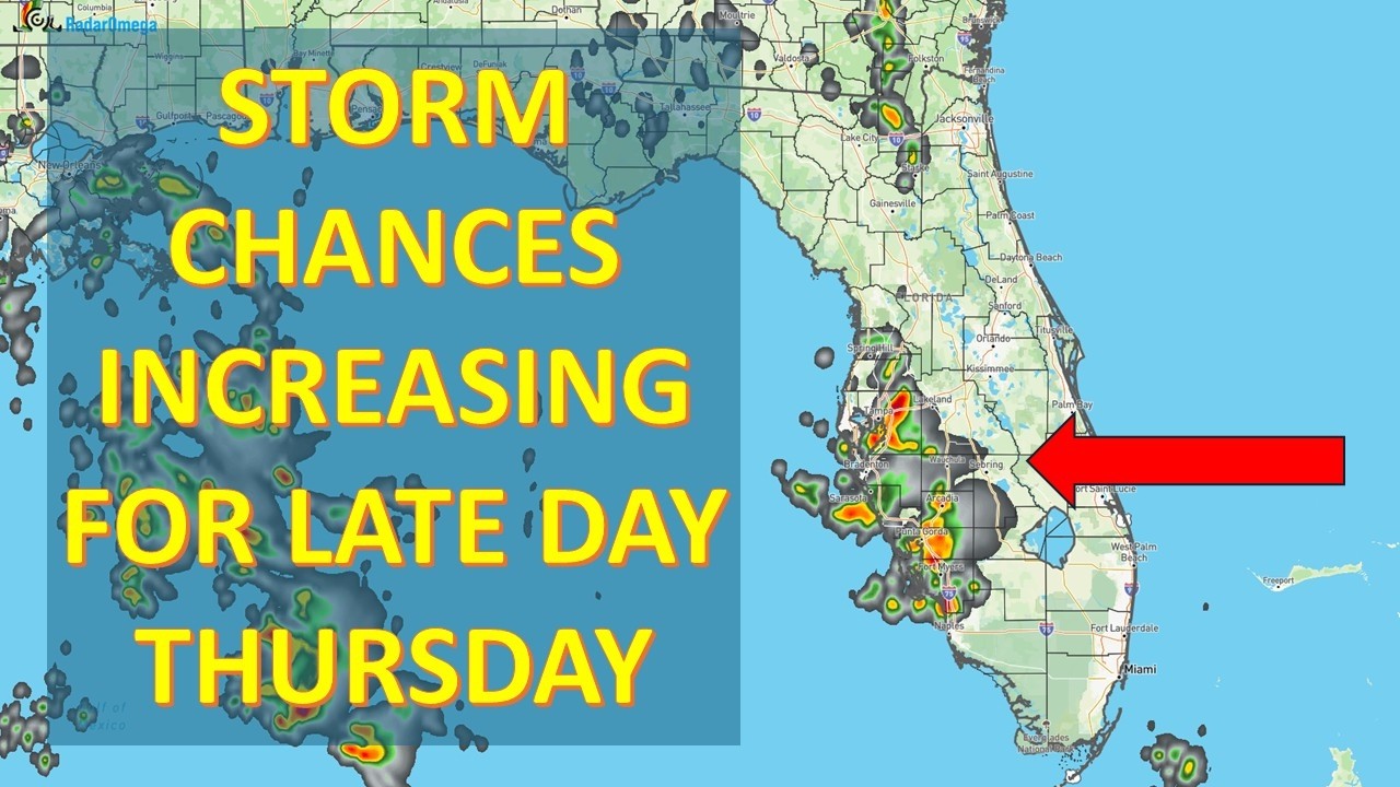 Thursday Weather Alert: West Central & Southwest Florida — Late Day Showers + Storms