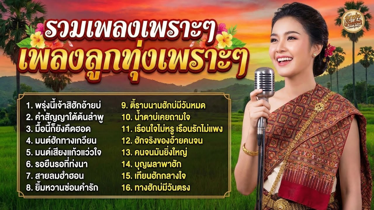 รวมเพลงลูกทุ่งเพราะๆ ฟังสบาย ซึ้งกินใจ คิดถึงคนไกล อกหักน้ำตาไหล ไม่มีโฆษณาคั่น | ลูกทุ่งบ้านทุ่งนา