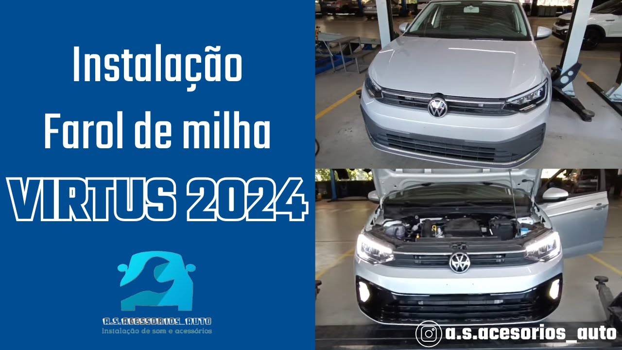 instalação kit faróis de milha no novo virtus 2024