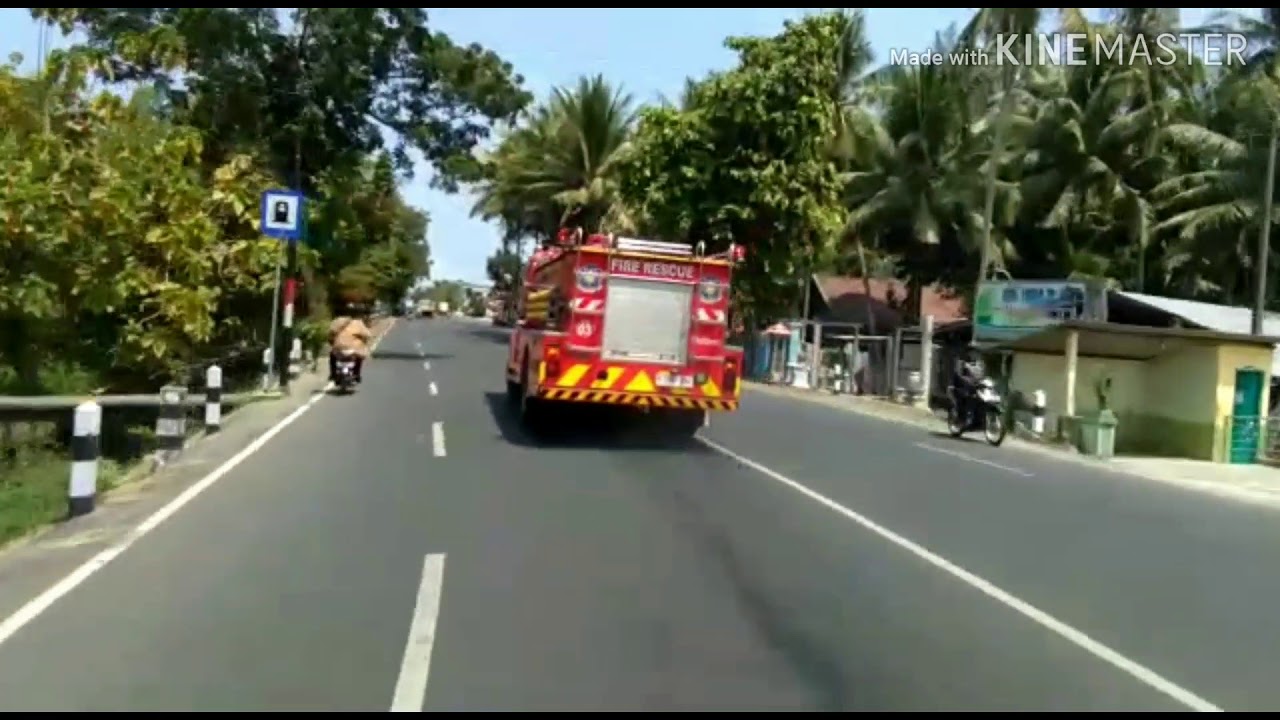 video amatir gajah merah menuju tkp 65 damkar kab.bantul