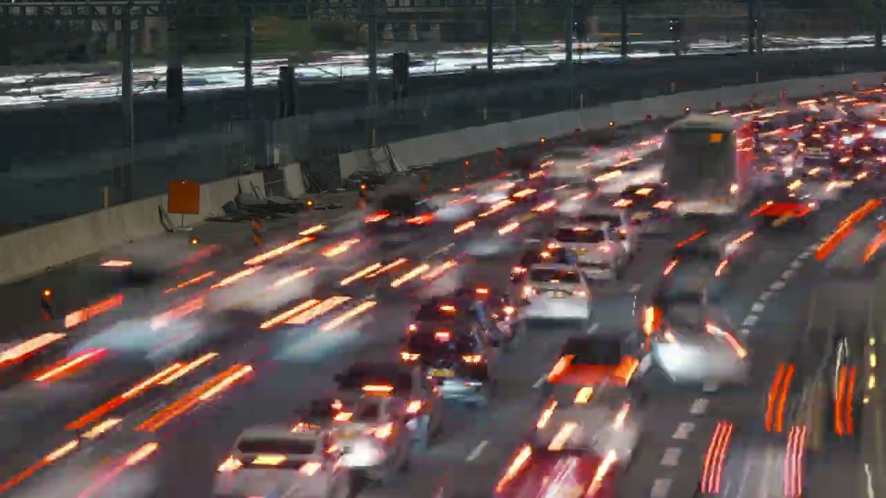 Night timelapse of cars on freeway  ~FREE FOOTAGE HD~