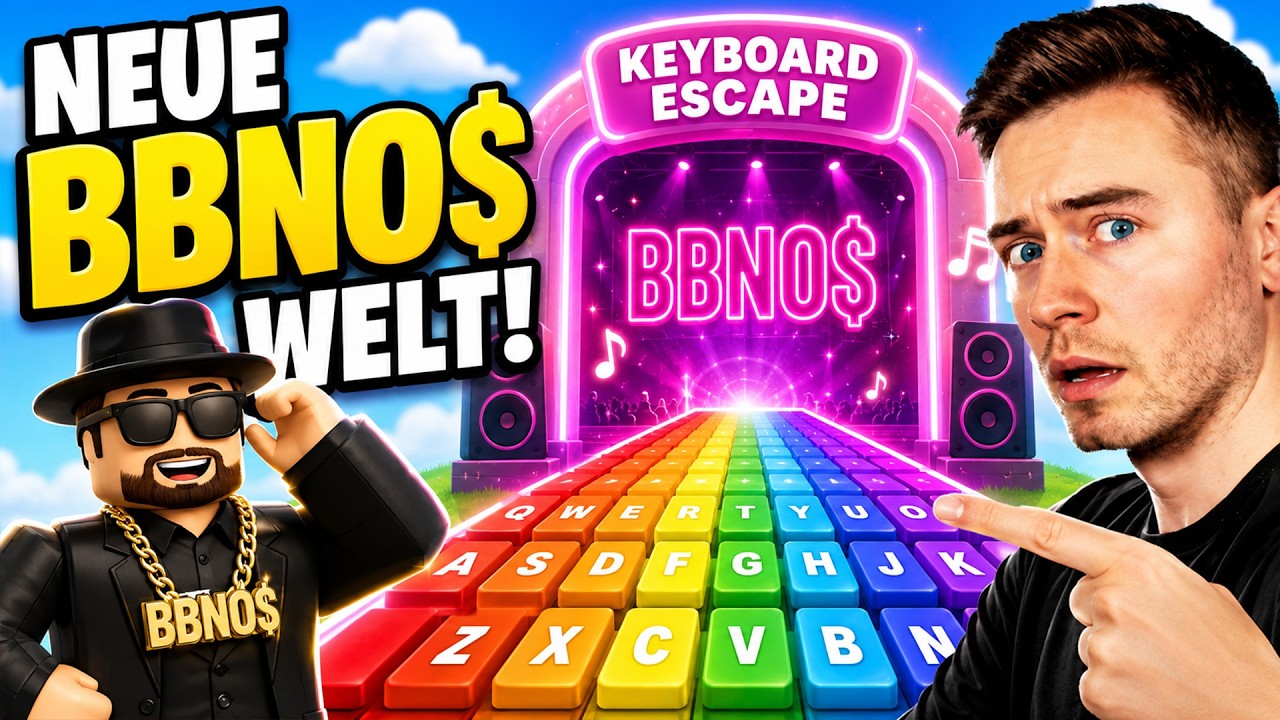 I beat the NEW BBNO$ world in KEYBOARD ESCAPE in ROBLOX!!😱💲