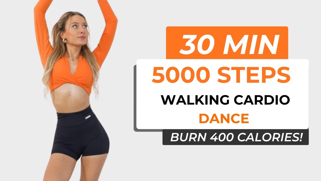 5000 STEPS IN 30 MIN - Walking Cardio Dance Workout to Burn Fat, Mood Booster, No Jumping, No Repeat