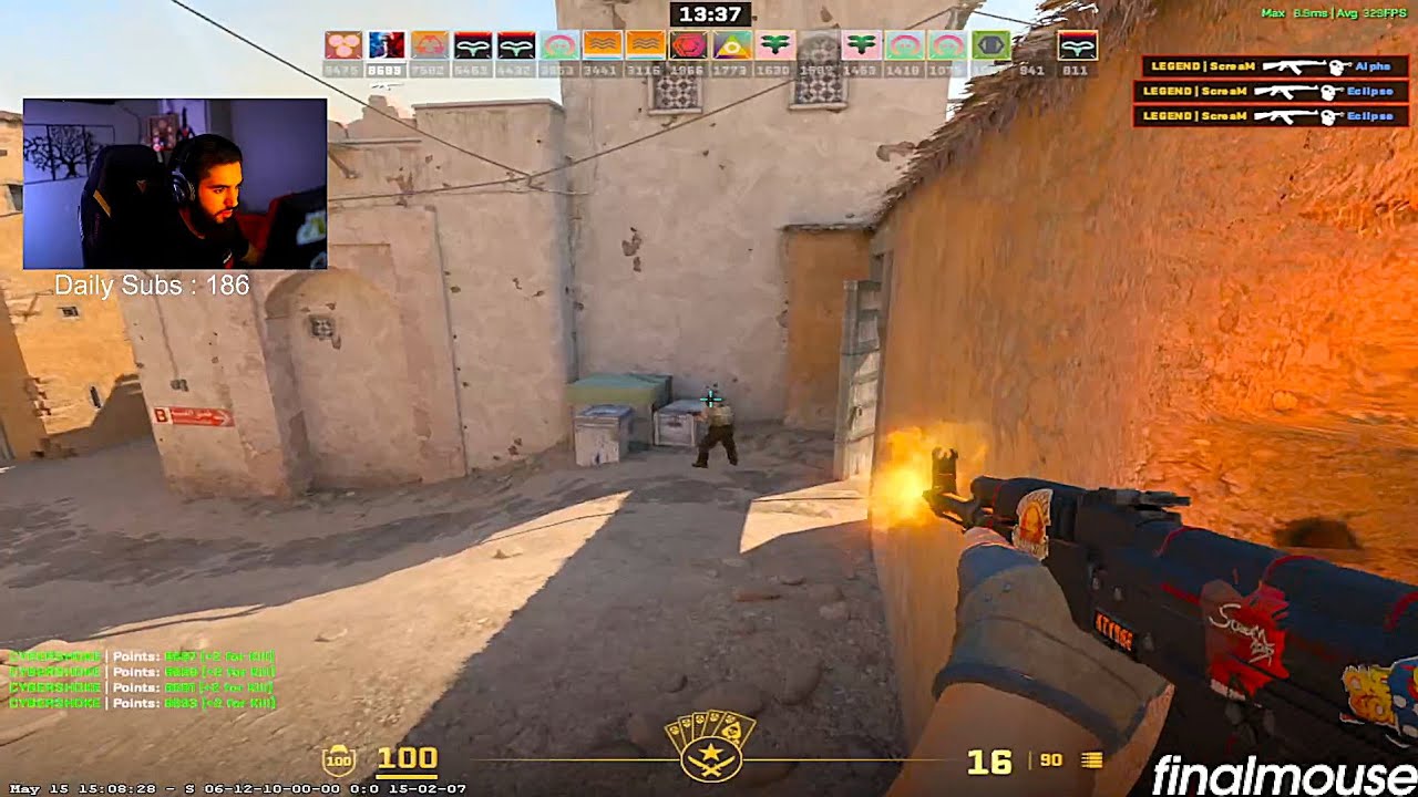 ScreaM играет в режиме DEATHMATCH в CS2 #2