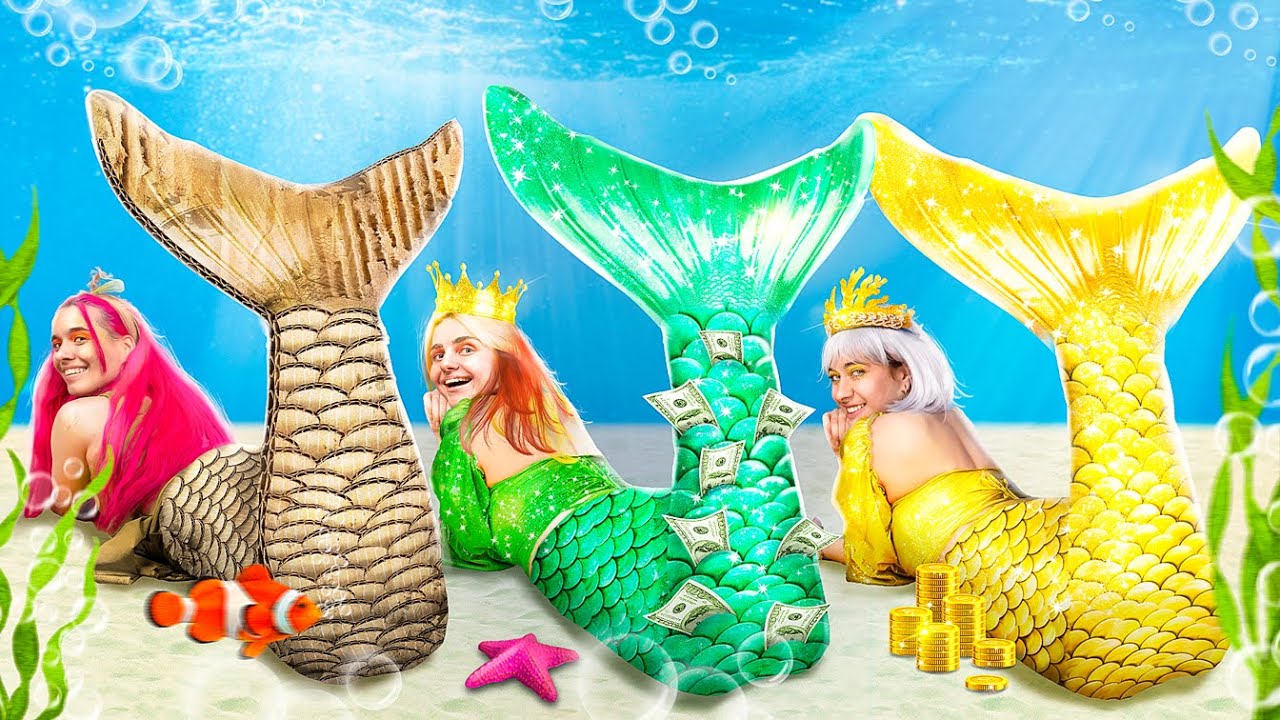 Broke vs Rich vs Giga Rich Mermaid