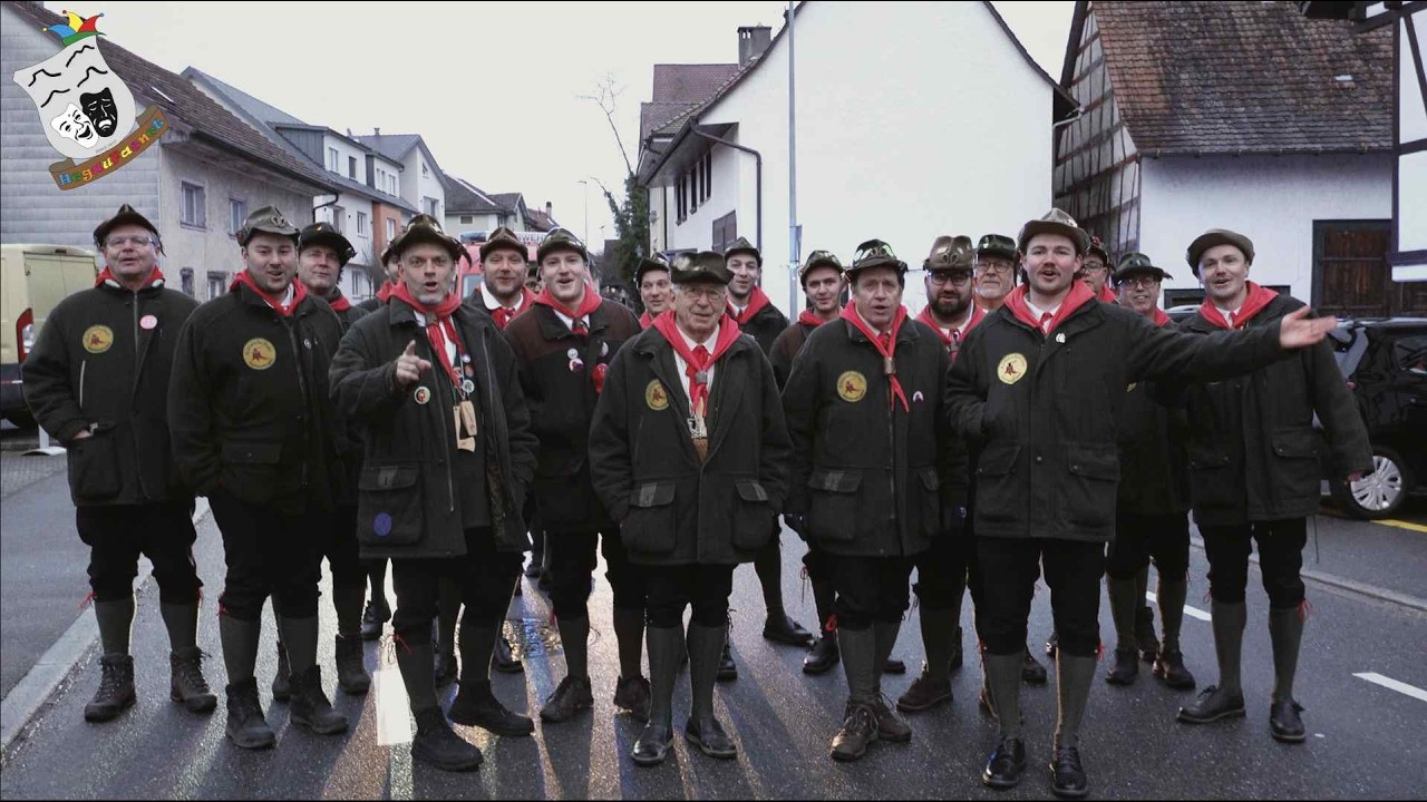 Narrenbaumstellen am Rathaus Büsingen 19.02.2026 / 50 Jahre Narrenzunft Hobelgeiss