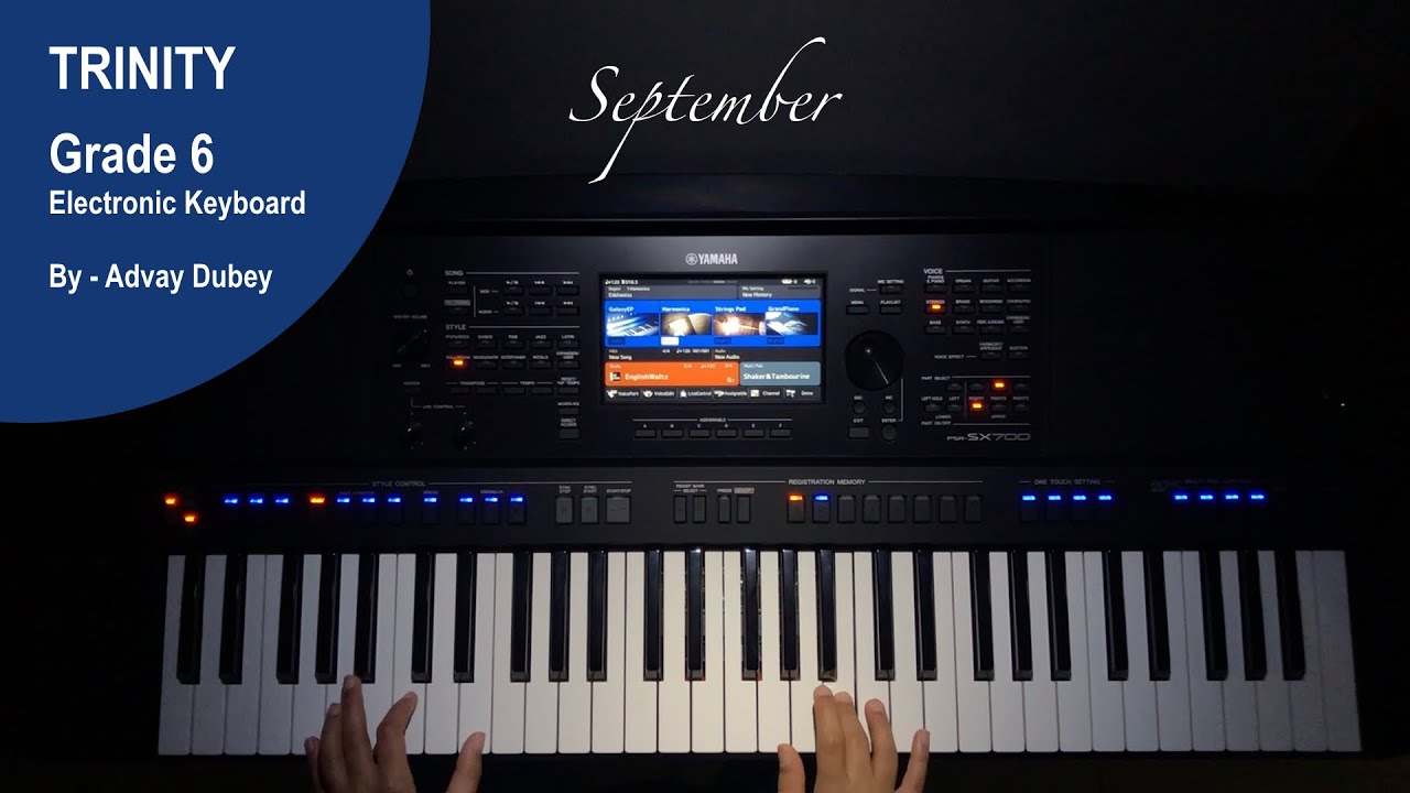 Trinity College London - Electronic Keyboard Grade 6 - September - 2019- 2022
