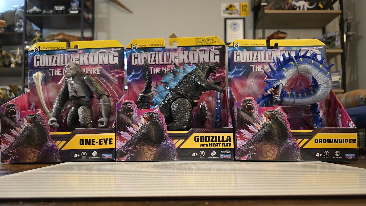 Godzilla x Kong Playmates Unboxing: One-Eye, Drownviper, and Godzilla with Heat Ray