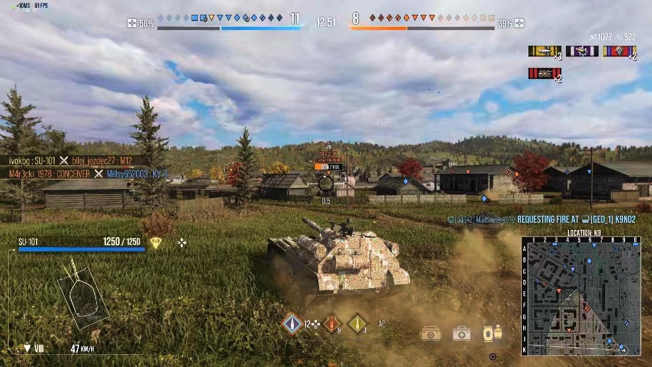 Wot Console, T-54 @ Prokhorovka, 10,8k combined damage (8k spotting)