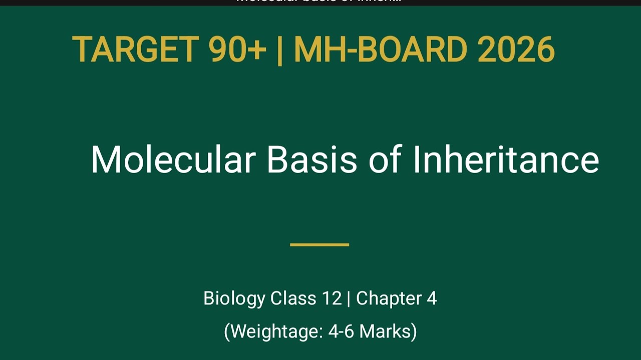 Chapter 4# Molecular Basis of Inheritance #12 biology 