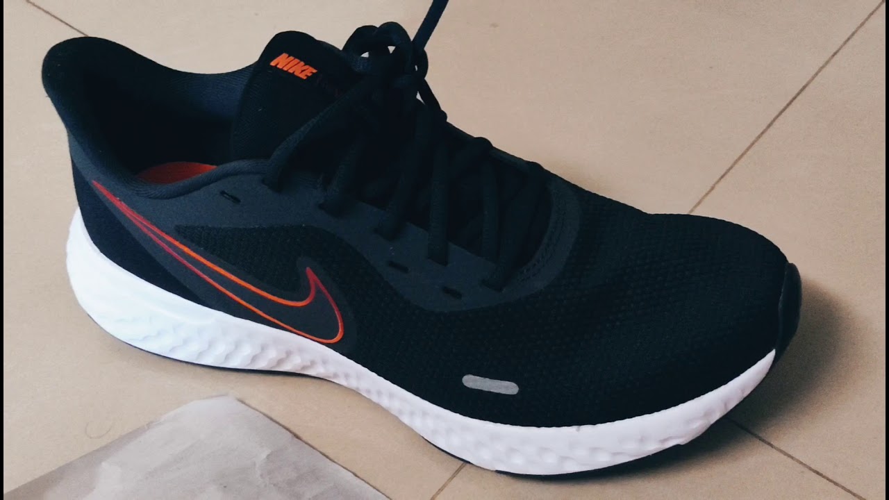 nike revolution 5 black and red colour #nike#runningshoes#sportsshoes#revolution5
