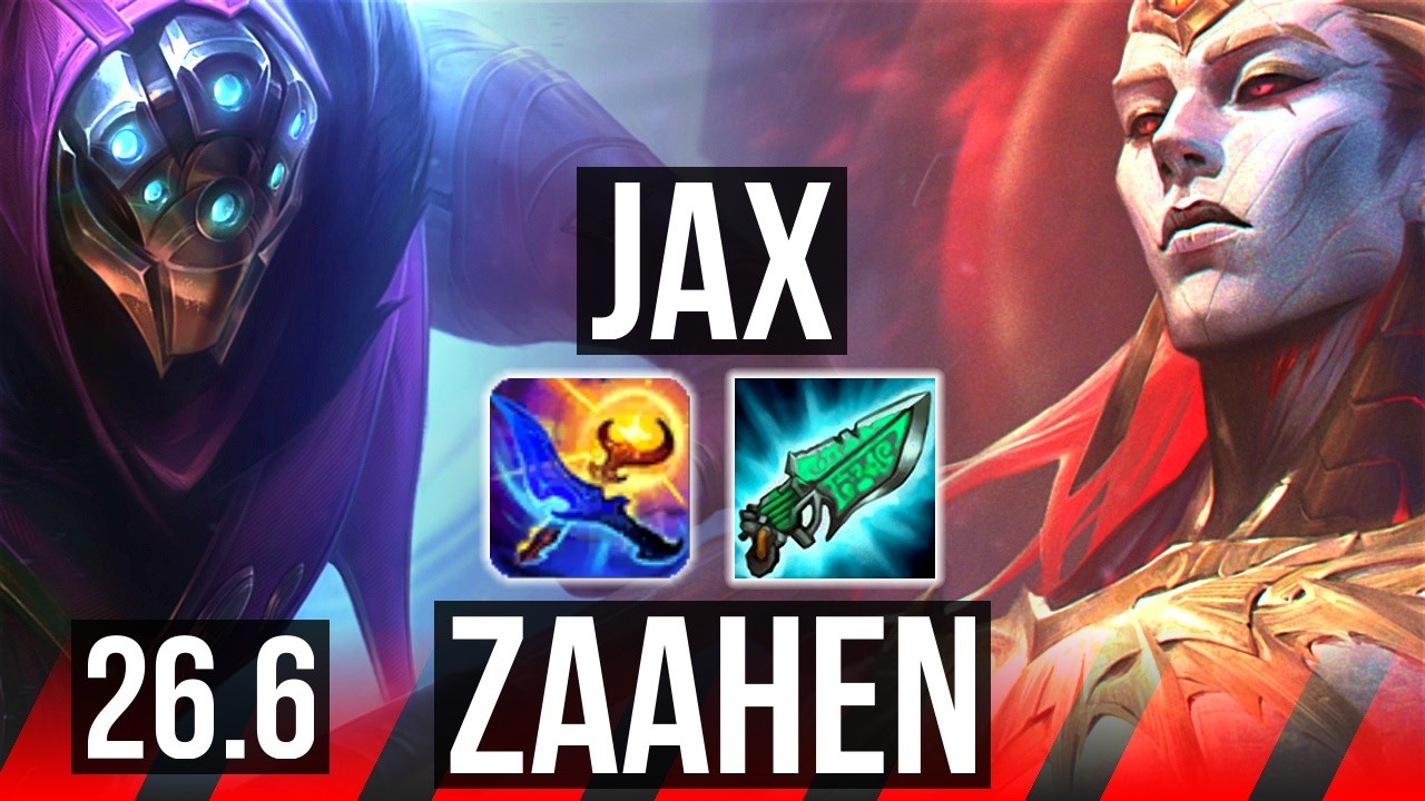 JAX vs ZAAHEN (TOP) | Good KDA: 8/2/11, 38K damage | KR Master | 26.6