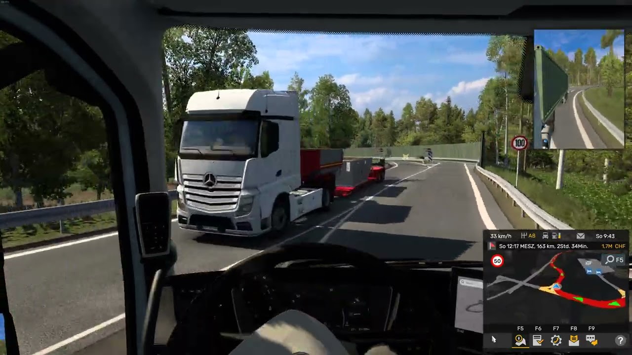Euro Truck Simulator 2 | With Beam Eye Tracking (Not compleatly calibrated)
