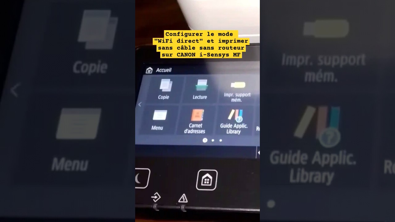 Comment configurer le mode WiFi direct sur CANON i-Sensys MF et imprimer sans c&acirc;ble ni routeur -extr