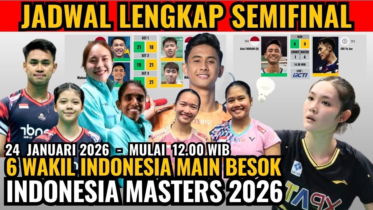 Jadwal Semifinal Indonesia Masters 2026