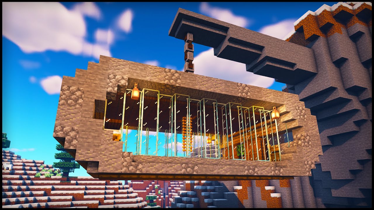 Minecraft Hanging House: How to build a Hanging House Tutorial