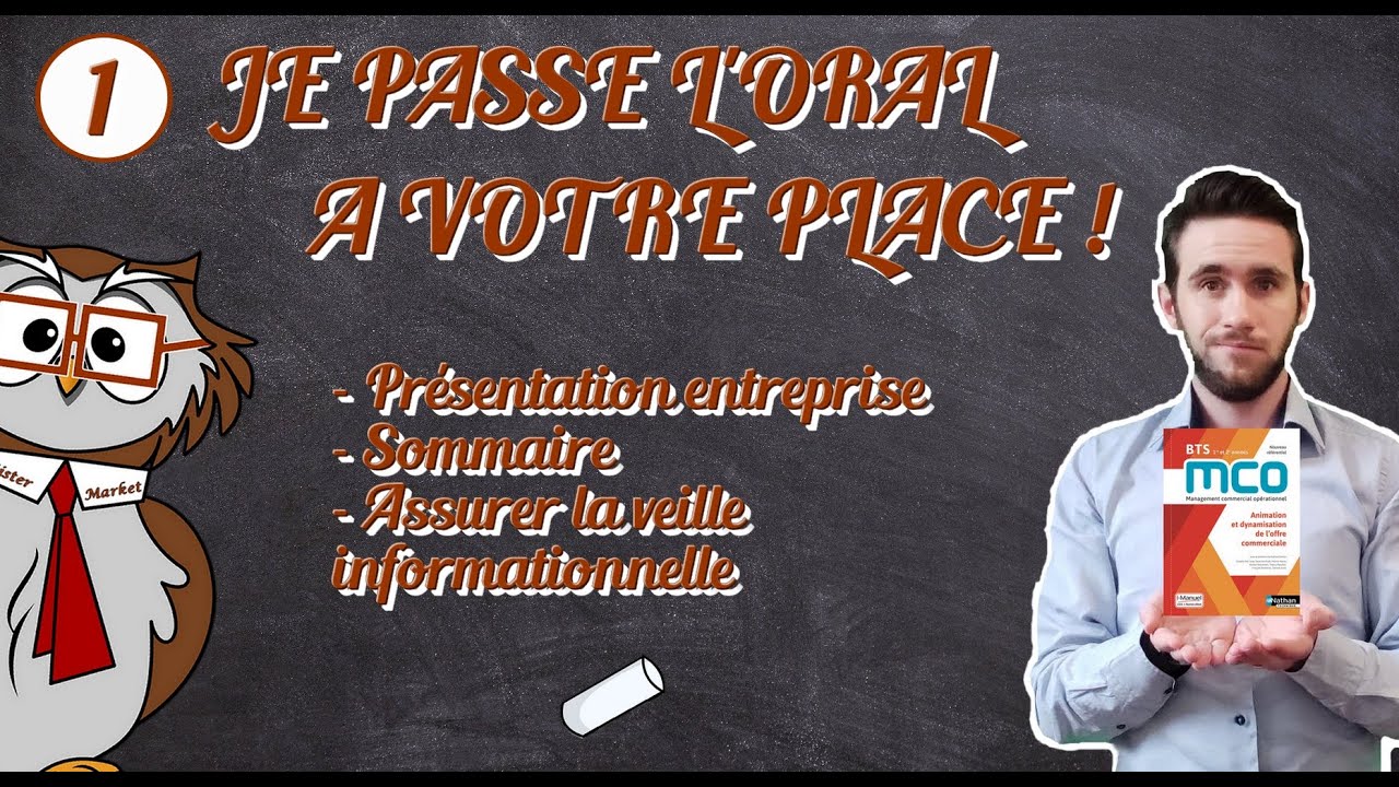 Je passe l'oral BTS MCO à votre place ! (Intro+présentation entreprise + FAP étude de marché)