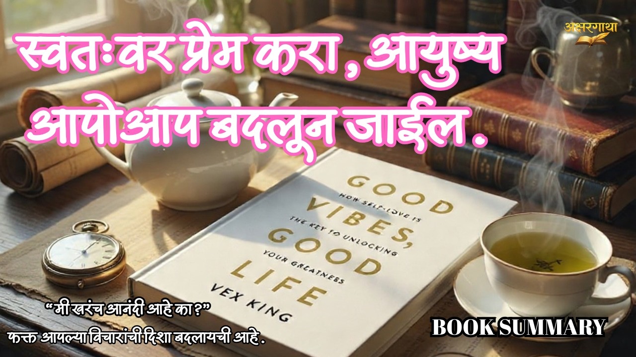 Good Vibes, Good Life | आयुष्य बदलणारे विचार | 14 मिनिटांत मन बदला | Book summary | Akshargatha