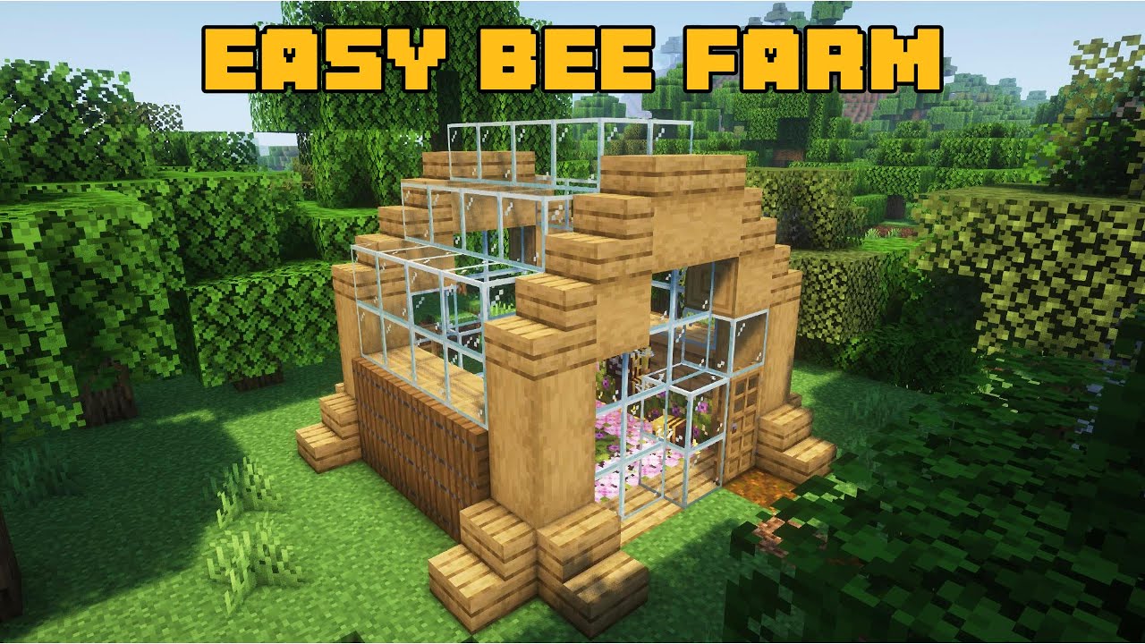 Easy Minecraft Bee Farm & Enclosure Tutorial