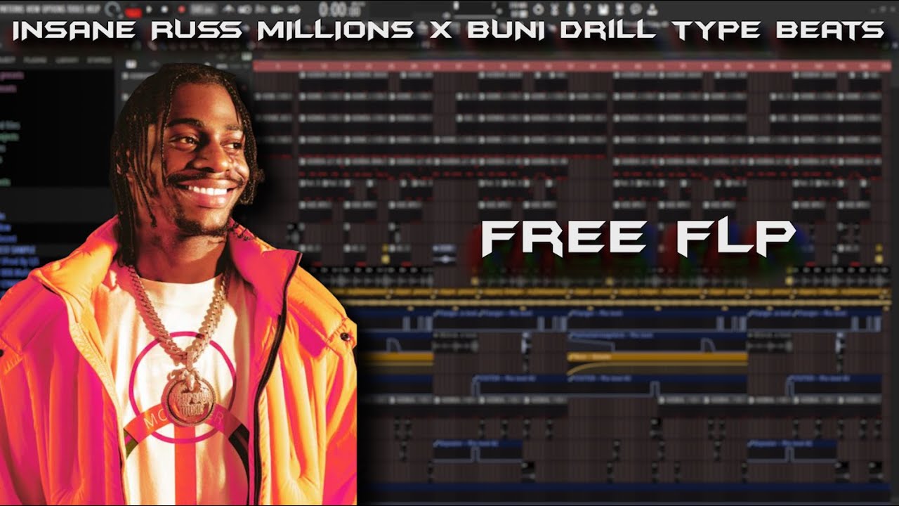 [FREE FLP] INSANE RUSS MILLIONS x BUNI Drill type beats - FL Studio 21