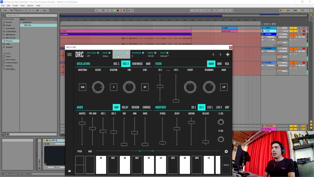 How to make a synth like Stevie Wonder - Living For The City in DRC Polyphonic Synthesizer