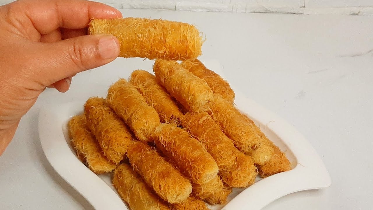 أعملى الكنافه الاصابع المبرومه❗ فى البيت احلى من الجاهزه#كنافة🔥🔥🥰🥰😋😋😋